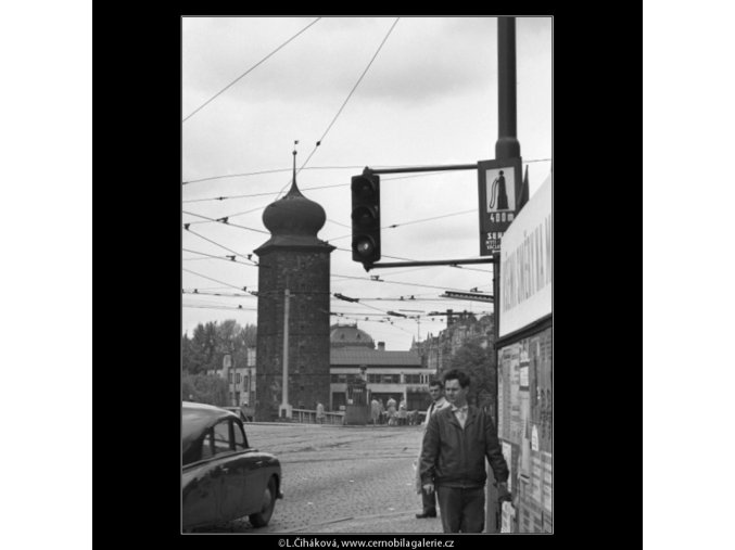 Vodárenská věž (1638), Praha 1962 květen, černobílý obraz, stará fotografie, prodej