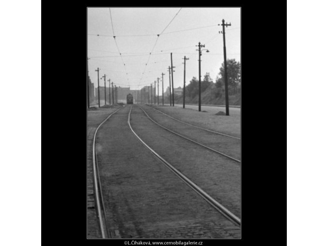 Před konečnou na Žižkově (1684), žánry - Praha 1962 červenec, černobílý obraz, stará fotografie, prodej