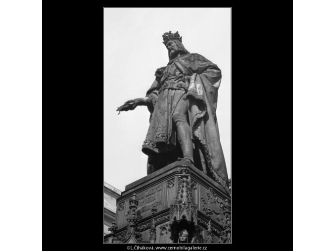 Pomník Karla IV (1963-1), Praha 1962 , černobílý obraz, stará fotografie, prodej