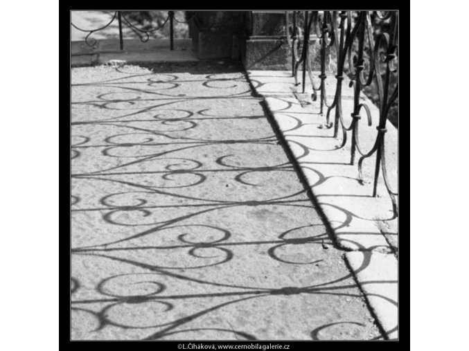 Mříže z Vrtbovské zahrady (2268-10), Praha 1963 červen, černobílý obraz, stará fotografie, prodej