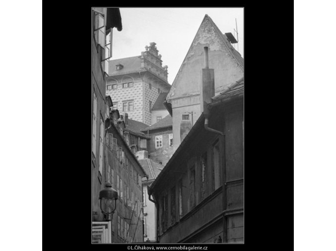 Pohled na střechy (2485), Praha 1963 září, černobílý obraz, stará fotografie, prodej