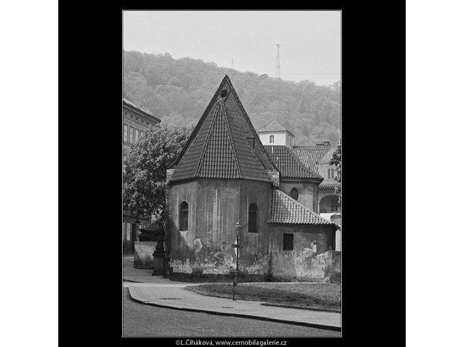 Kostel sv.Jana na prádle (3670), Praha 1965 květen, černobílý obraz, stará fotografie, prodej