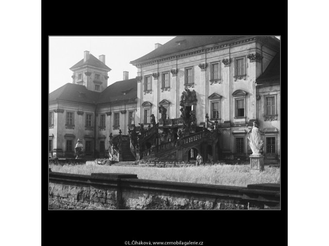 Zámek Troja (3821), Praha 1965 červenec, černobílý obraz, stará fotografie, prodej