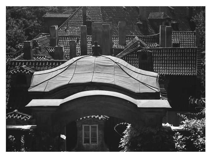 Pavilónek v Ledeburské zahradě (4677), Praha 1966 srpen, černobílý obraz, stará fotografie, prodej