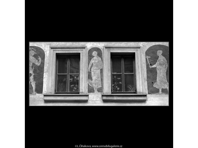 Sgraffita ze 17.stol. (4779-2), Praha 1966 srpen, černobílý obraz, stará fotografie, prodej