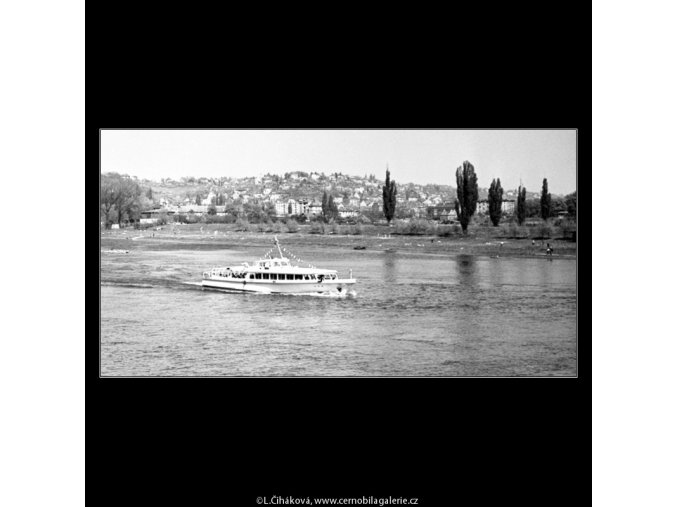 Parník na Vltavě (4510), žánry - Praha 1966 květen, černobílý obraz, stará fotografie, prodej