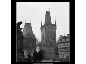 Malostranská mostecká věž (41-29), Praha 1958 , černobílý obraz, stará fotografie, prodej