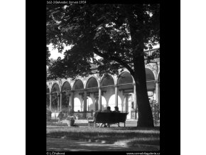 Belveder (162-3), Praha 1959 červen, černobílý obraz, stará fotografie, prodej