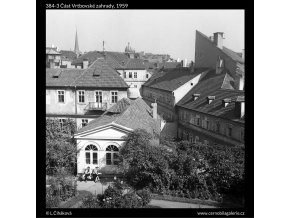 Část Vrtbovské zahrady (384-3), Praha 1959 , černobílý obraz, stará fotografie, prodej