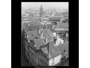 Pohled na střechy (762-2), Praha 1959 , černobílý obraz, stará fotografie, prodej