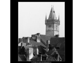 Věž Staroměstské radnice (790-1), Praha 1959 , černobílý obraz, stará fotografie, prodej