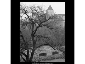 Černá věž a Daliborka (791), Praha 1959 , černobílý obraz, stará fotografie, prodej