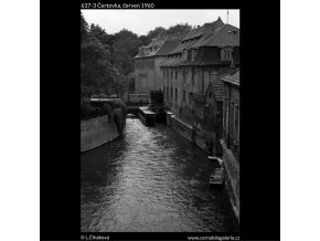 Čertovka (637-3), Praha 1960 červen, černobílý obraz, stará fotografie, prodej