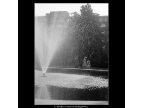 Vodotrysk (646-2), Praha 1960 červen, černobílý obraz, stará fotografie, prodej
