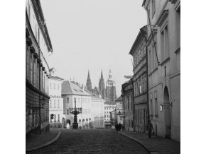 Pohled z Loretánské ulice (6238), Praha, 1969 únor