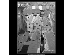 Střechy (766-1), Praha 1960 červenec, černobílý obraz, stará fotografie, prodej