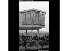 Restaurace Praha (906-1), Praha 1960 , černobílý obraz, stará fotografie, prodej