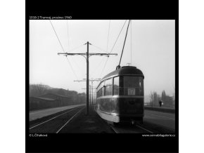 Tramvaj (1018-2), žánry - Praha 1960 prosinec, černobílý obraz, stará fotografie, prodej