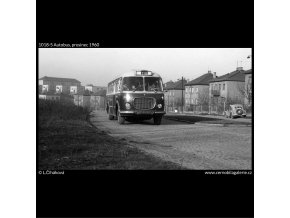 Autobus (1018-5), žánry - Praha 1960 prosinec, černobílý obraz, stará fotografie, prodej