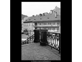 Schodiště na Kampu (1305), Praha 1961 jaro, černobílý obraz, stará fotografie, prodej