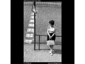 Čekající dívka (2005), žánry - Praha 1962 léto, černobílý obraz, stará fotografie, prodej