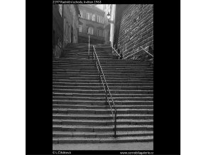 Radniční schody (2197), Praha 1963 květen, černobílý obraz, stará fotografie, prodej