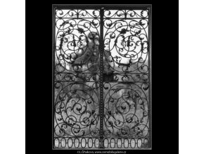 Mřížová vrata (2229-6), Praha 1963 červen, černobílý obraz, stará fotografie, prodej