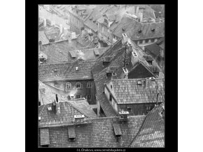 Střechy (2482-3), Praha 1963 září, černobílý obraz, stará fotografie, prodej