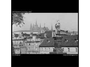 Pohled na Hrad (2517), Praha 1963 říjen, černobílý obraz, stará fotografie, prodej