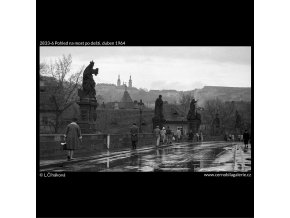 Most po dešti (2833-6), Praha 1964 duben, černobílý obraz, stará fotografie, prodej