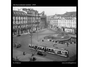 Staroměstské náměstí (186), Praha 1959 , černobílý obraz, stará fotografie, prodej