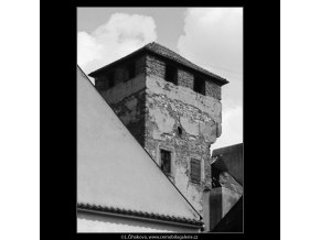 Zbytky hradební věže (2981), Praha 1964 červen, černobílý obraz, stará fotografie, prodej