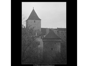 Daliborka a Černá věž (3337-2), Praha 1964 listopad, černobílý obraz, stará fotografie, prodej