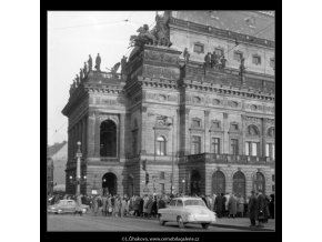 Pohled k Národnímu divadlu (653), Praha 1960 březen, černobílý obraz, stará fotografie, prodej