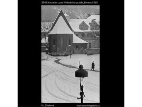 Kostel sv.Jana Křtitele Na prádle (3543), Praha 1965 březen, černobílý obraz, stará fotografie, prodej