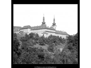 Strahovský klášter (749), Praha 1960 červenec, černobílý obraz, stará fotografie, prodej