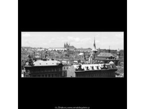 Pražské panorama (766-2), Praha 1960 červenec, černobílý obraz, stará fotografie, prodej