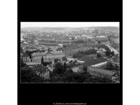 Praha  z Černé věže (805-2), Praha 1961 červenec, černobílý obraz, stará fotografie, prodej