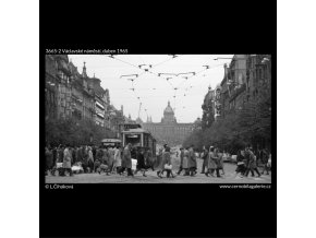 Václavské náměstí (3665-2), Praha 1965 duben, černobílý obraz, stará fotografie, prodej