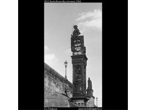 Socha Bruncvíka (3812), Praha 1965 červenec, černobílý obraz, stará fotografie, prodej