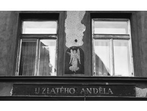 U Zlatého Anděla (4660), Praha 1966 červenec, černobílý obraz, stará fotografie, prodej