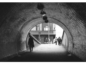 Vyústění tunelu na Vítkově (4662), Praha 1966 červenec, černobílý obraz, stará fotografie, prodej