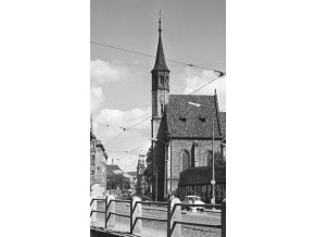 Kostel Panny Marie Na Slupi (4671-1), Praha 1966 srpen, černobílý obraz, stará fotografie, prodej