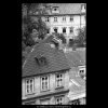 Střechy a domy Kampy (5344), Praha 1967 květen, černobílý obraz, stará fotografie, prodej