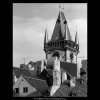 Věž Staroměstské radnice (5500-2), Praha 1967 srpen, černobílý obraz, stará fotografie, prodej