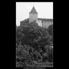 Černá věž za stromy (359-1), Praha 1959 , černobílý obraz, stará fotografie, prodej