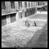 Tři kluci s koly (756-2), žánry - Praha 1960 květen, černobílý obraz, stará fotografie, prodej