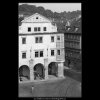 Rohový dům a věž (1262-2), Praha 1961 leden, černobílý obraz, stará fotografie, prodej