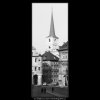 Věž Kostela sv.Tomáše (1261), Praha 1961 , černobílý obraz, stará fotografie, prodej