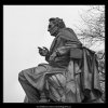 Pomník J.E.Purkyně (1416-4), Praha 1962 leden, černobílý obraz, stará fotografie, prodej
